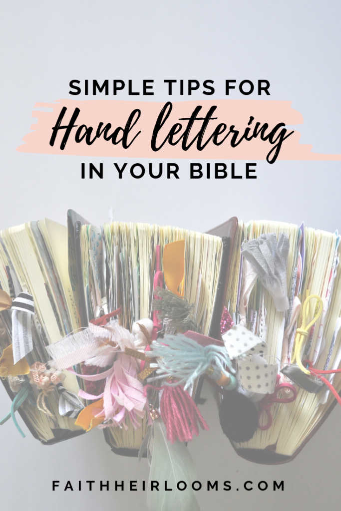 hand lettering in your bible